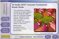 Screen Shot of Customer Testimonials