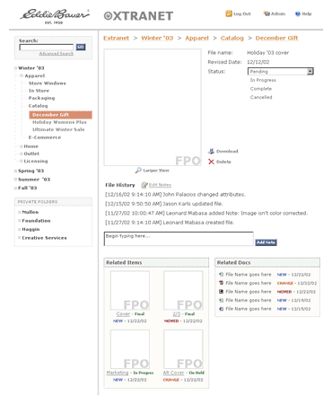 Larger view of a detail page
